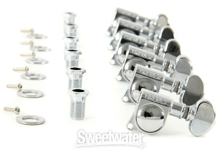 Grover 406C6 Mini Locking Rotomatic Tuners 6Inline Chrome