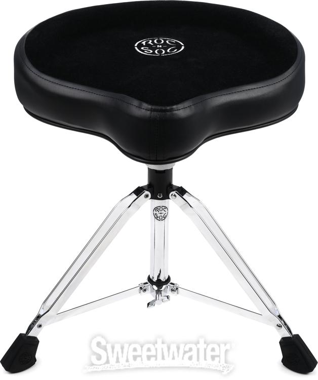 RocNSoc Manual Spindle Drum Throne Black Original Saddle