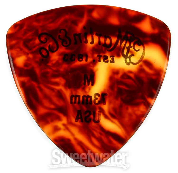 Martin Faux Tortoise 346 2 Guitar Picks 12Pack .73mm Medium